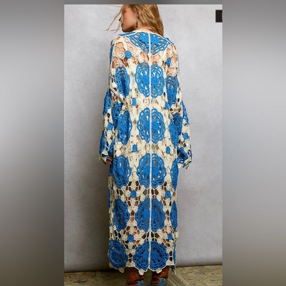 POL  crochet Knit Duster/Kimono NWOT - Picture 2 of 5